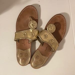Jack Rogers Gold Sandals